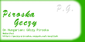 piroska geczy business card