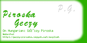 piroska geczy business card